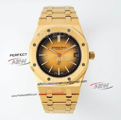 IP Factory(IPF) Swiss Replica Audemars Piguet Royal Oak Extra-Thin Gradient Gold Face Watch